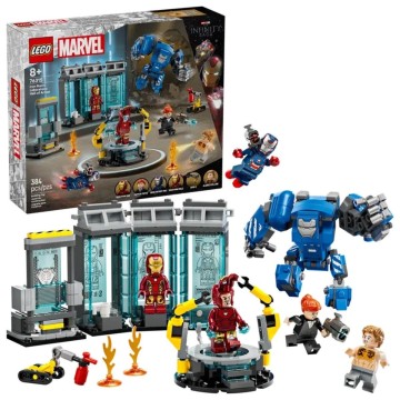 LEGO-76315 Laboratorio de Iron Man: Sala de Armaduras