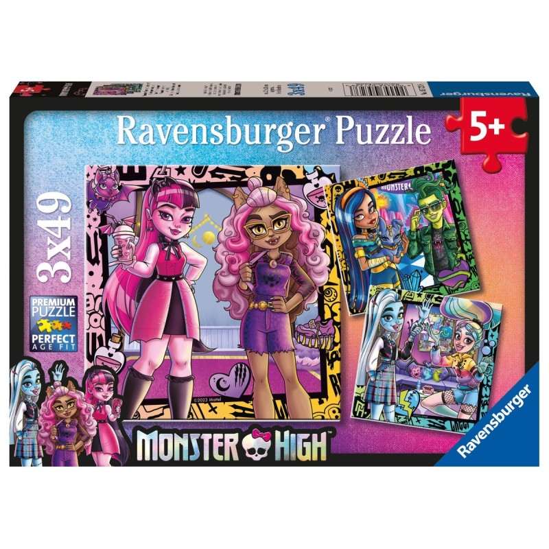 Puzzle 3x49 pz: Monster High