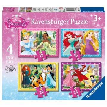 Puzzle 4 en 1: Princesas Disney