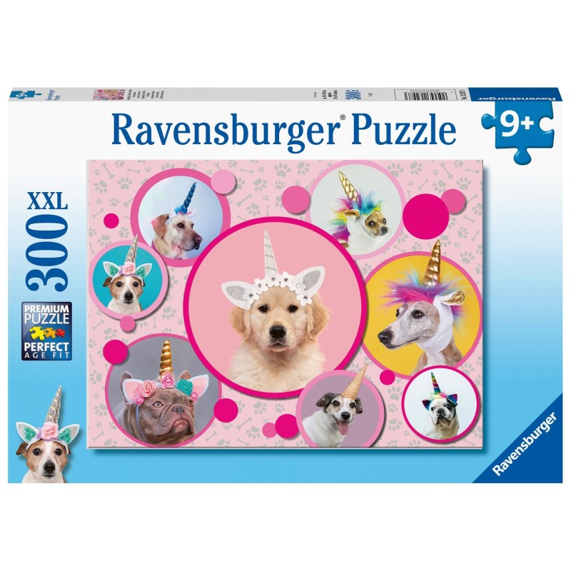 Puzzle 300 pz. XXL: Perritos unicornios