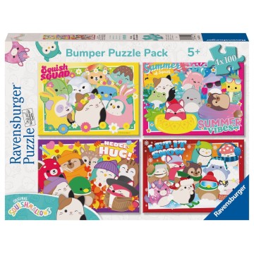 Puzzle 4x100 Bumper Pack: Squishmallows