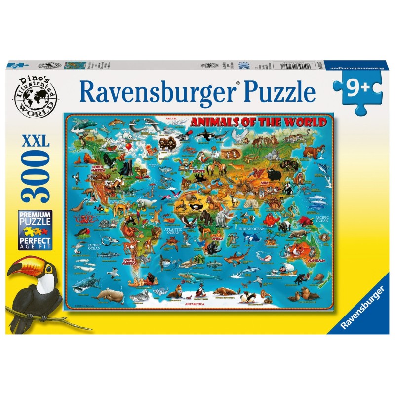 Puzzle 300 pz. XXL: Animales del mundo