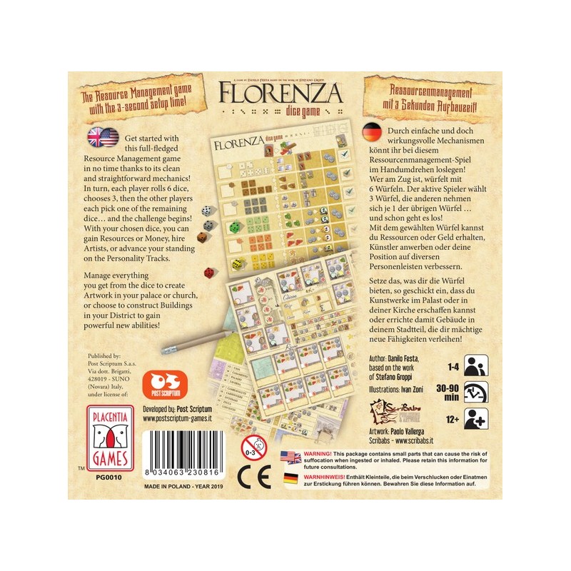 Florenza Dice Game (Inglés)