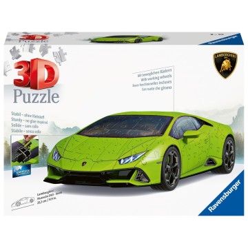 Puzzle 3D - Vehículos: Lamborghini Huracán EVO Verde