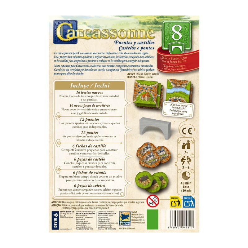 Carcassonne: Puentes y castillos (expansión 8)