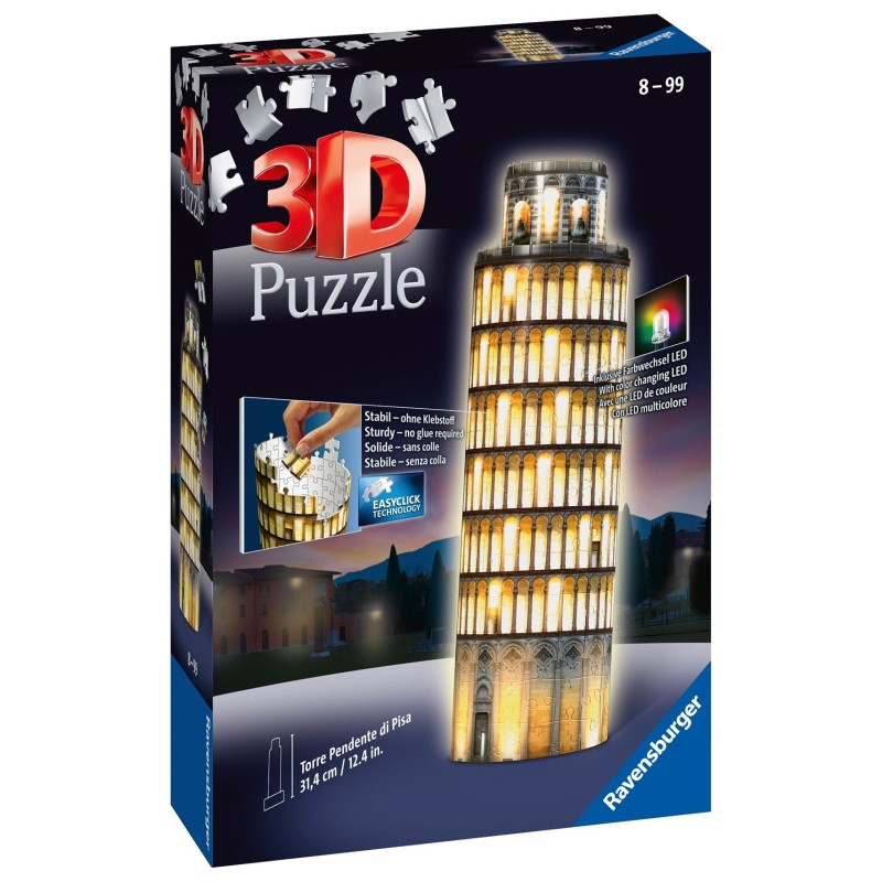 Puzzle 3D - Serie Especial: Torre de Pisa Night Edition