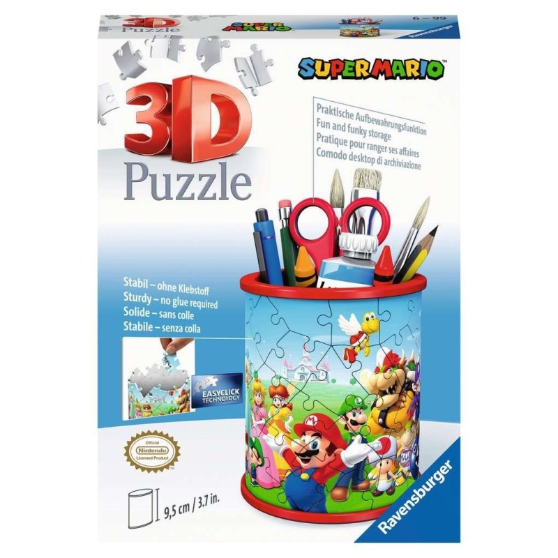 Puzzle 3D - Shaped: Portalápices Super Mario