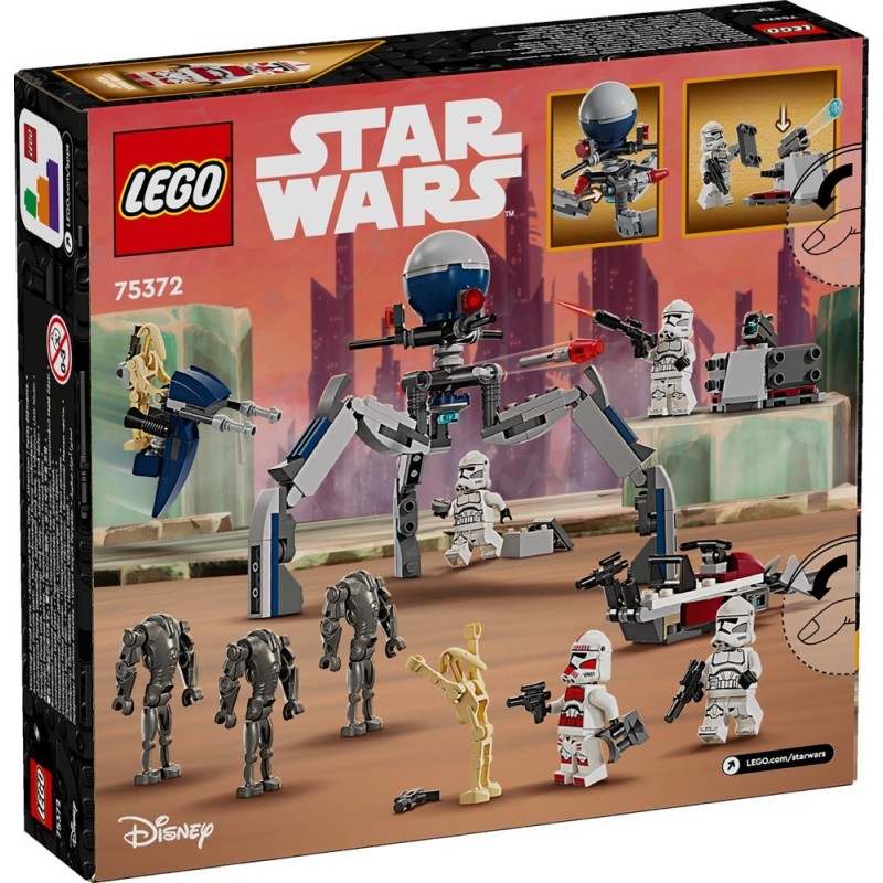 LEGO-75372 Pack de Combate: Soldado Clon y Droide de Combate