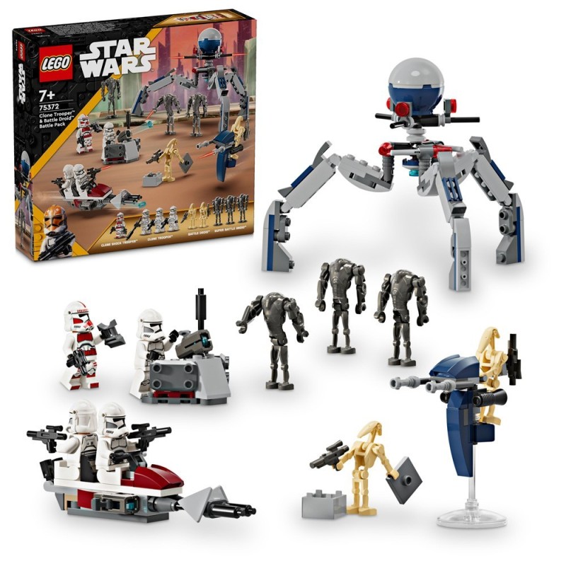 LEGO-75372 Pack de Combate: Soldado Clon y Droide de Combate