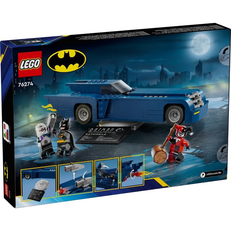 LEGO-76274 Batman™ con Batmóvil vs. Harley Quinn™ y Mr. Freeze™