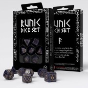 Dados Runic Azul & Oro (7 unidades) - Q Workshop