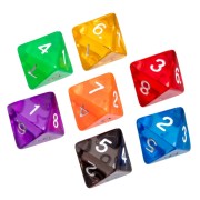 Bolsa dados transparentes 8 caras (50)