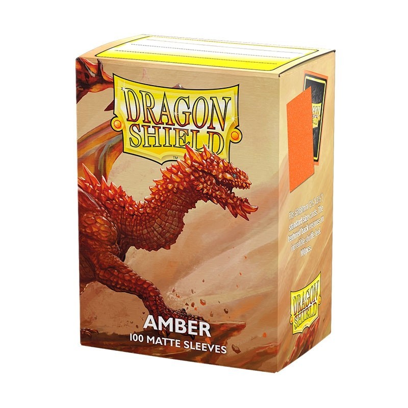 Fundas Standard Matter Naranja Amber (100 unidades) - Dragon Shield