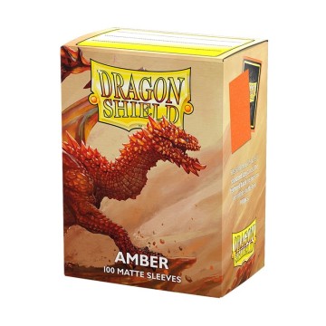 Fundas Standard Matter Naranja Amber (100 unidades) - Dragon Shield