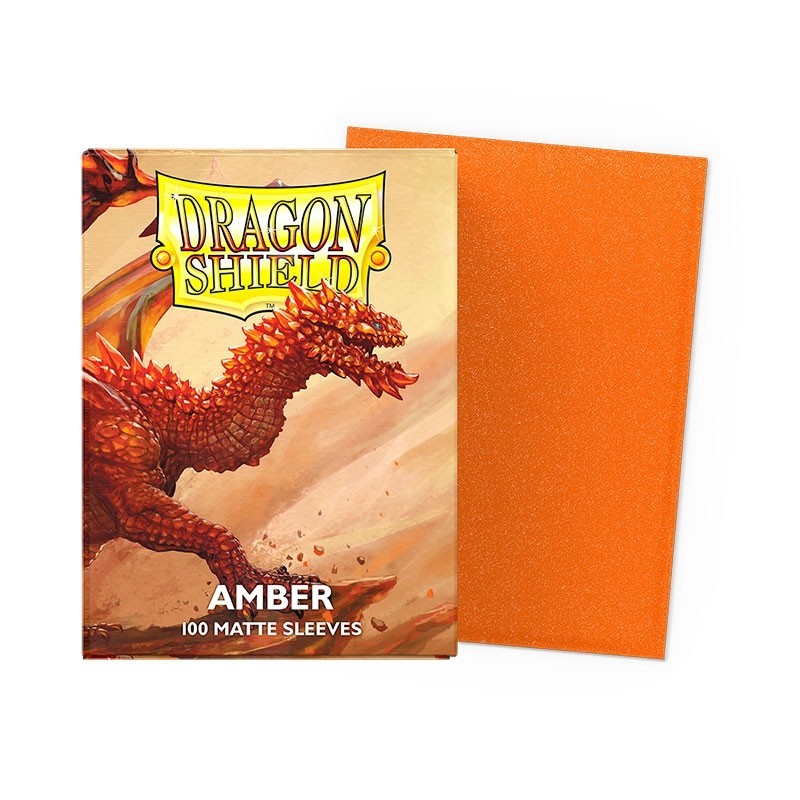 Fundas Standard Matter Naranja Amber (100 unidades) - Dragon Shield