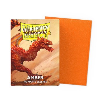 Fundas Standard Matter Naranja Amber (100 unidades) - Dragon Shield