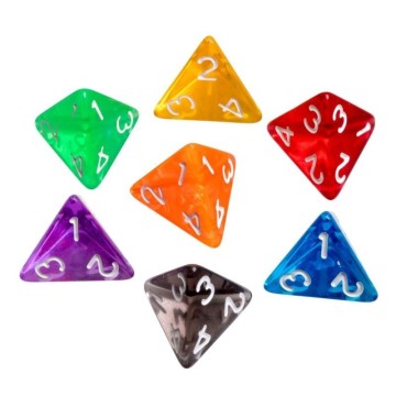Bolsa dados transparentes 4 caras (50)