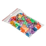 Bolsa dados transparentes 4 caras (50)
