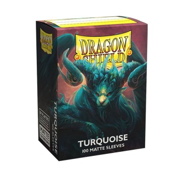 Fundas Standard Matte Turquesa Atebeck (100 fundas) Dragon Shield.