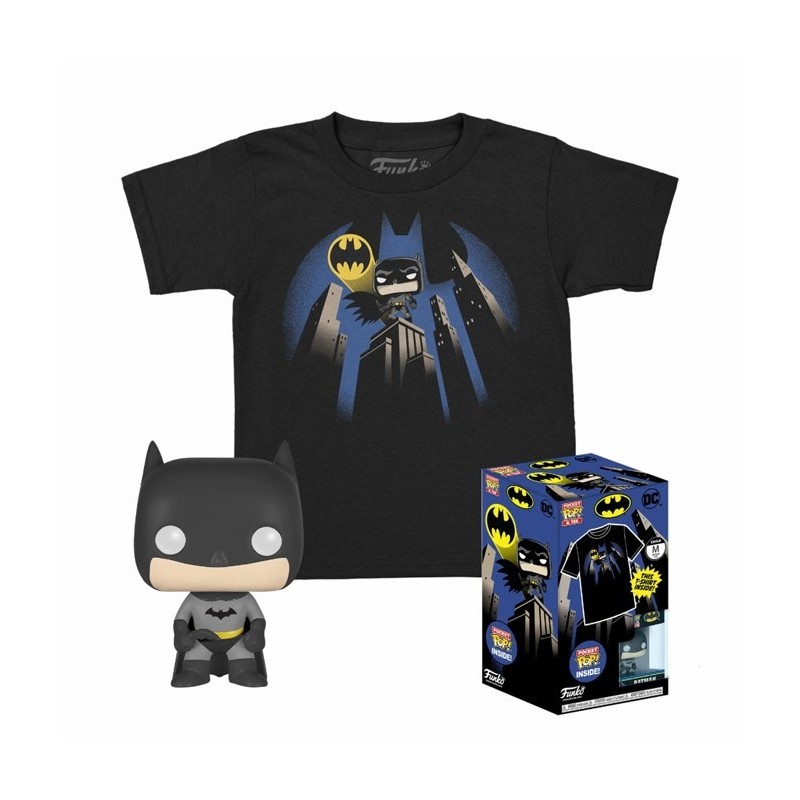 Funko Pocket Pop! & Tee S 8 - 9 años - Batman - KIDS - DC Comics