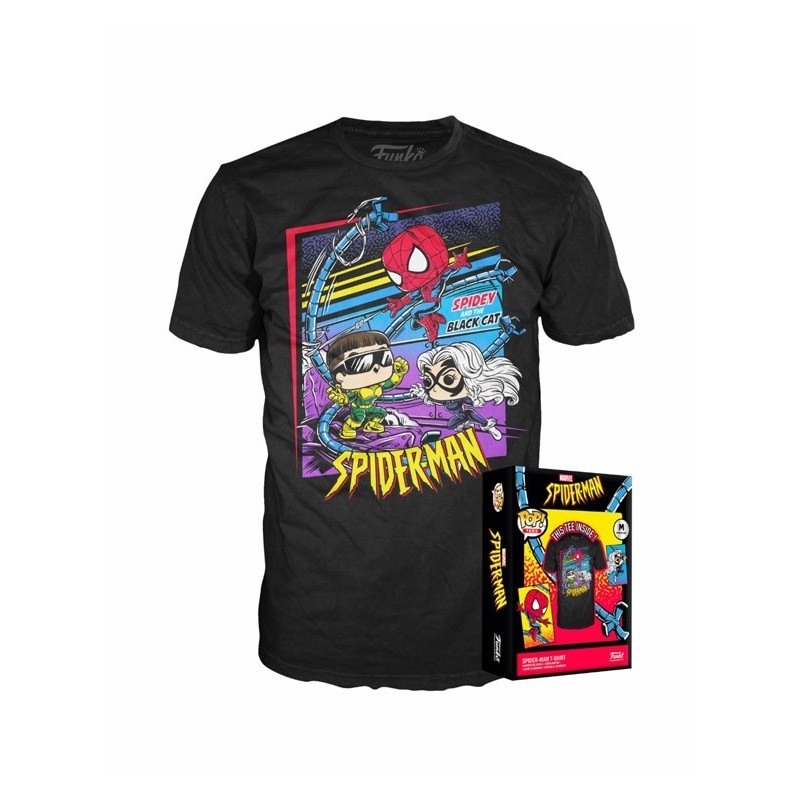 Funko Boxed Tee M Spidey Cat Doc - Marvel