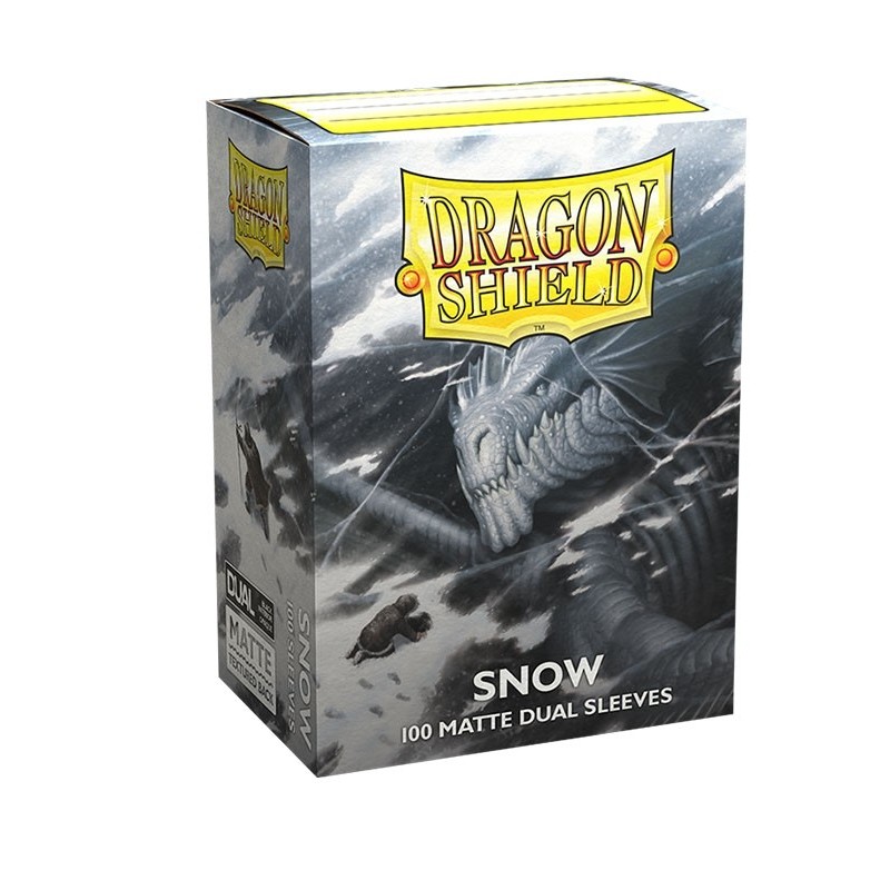 Fundas Standard Dual Matte Snow Nirin Blanco (100 fundas) Dragon Shield.