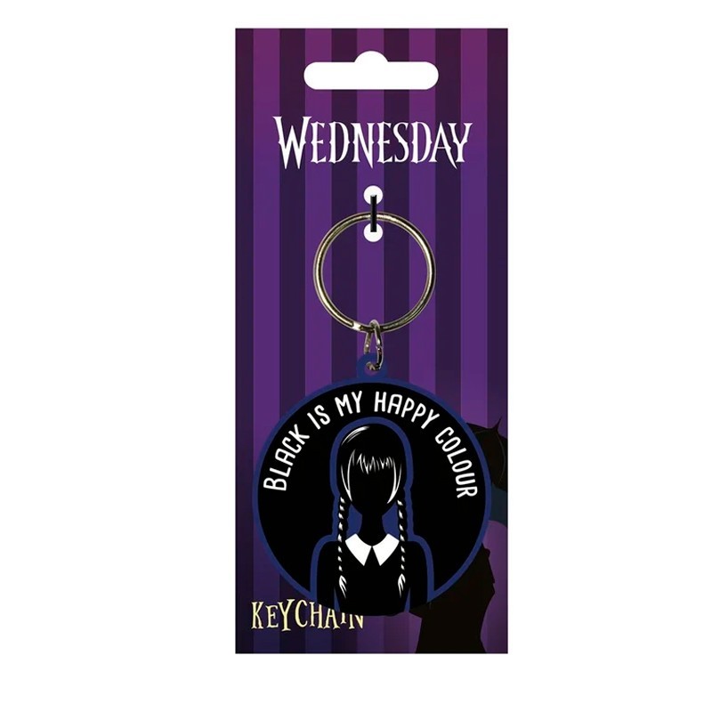 Llavero Miércoles Black Is My Happy Colour Pyramid International