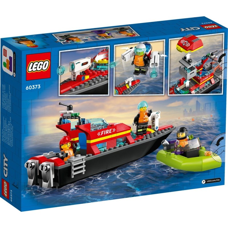 LEGO-60373 Lancha de Rescate de Bomberos