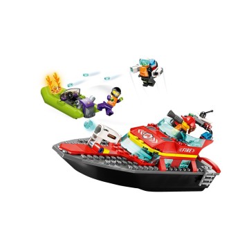 LEGO-60373 Lancha de Rescate de Bomberos