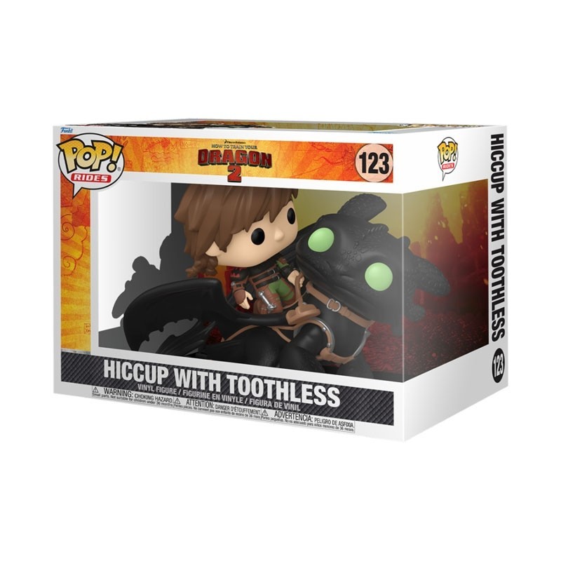 Funko Pop! Ride Deluxe Hiccup w/Toothless - Cómo Entrenar a Tu Dragón