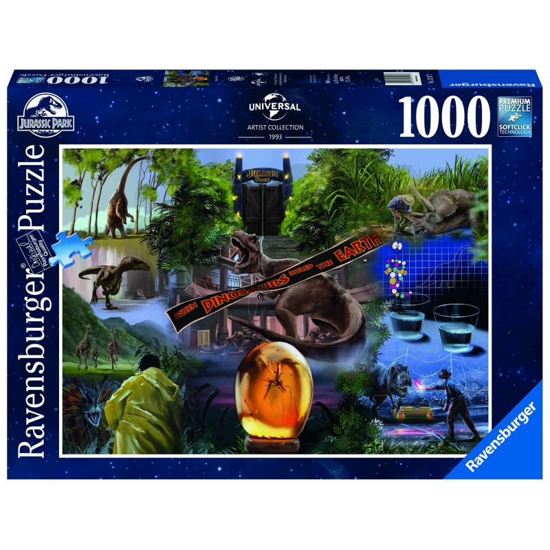 Puzzle 1000 pz - Illustrati: Jurassic Park