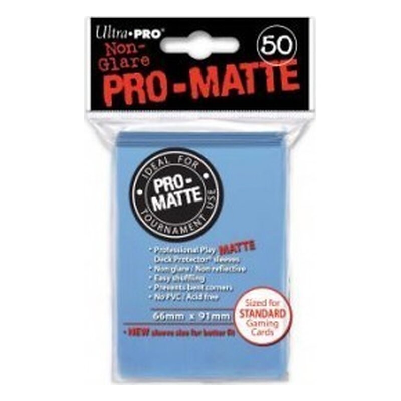 Fundas Standard Pro Matte Azul Claro (50 fundas) Ultra Pro.