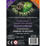 100 MICRAS Fundas TBT: Standard MORADO de piel de naranja 63.5x88