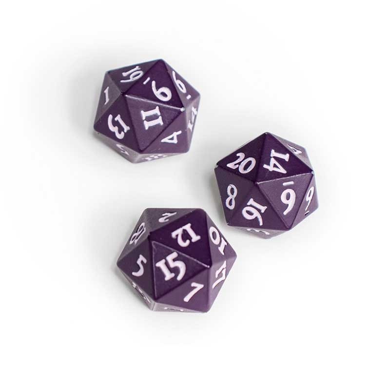 Dados Vivid Heavy Metal D20 Dice (2 unidades) - Midnight Plum - Ultra Pro