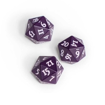 Dados Vivid Heavy Metal D20 Dice (2 unidades) - Midnight Plum - Ultra Pro