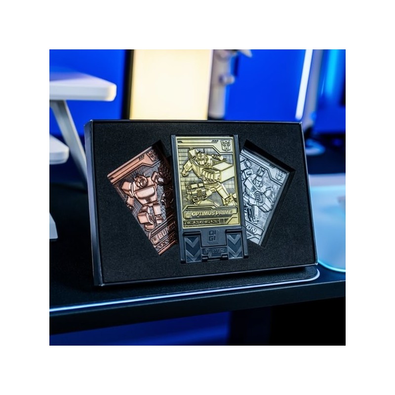 Digiplate Starter Pack - Soporte para móvil y 3 placas de metal con realidad aumentada de Transformers Exquisite Gaming