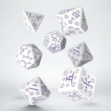 Dados Japoneses Blue Star Lotus (7 unidades) - Q Workshop