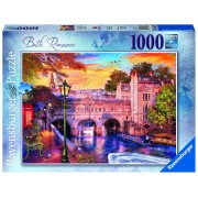 Puzzle 1000 pz - Illustrati: Noche romántica en Bath (Puente Pulteney)