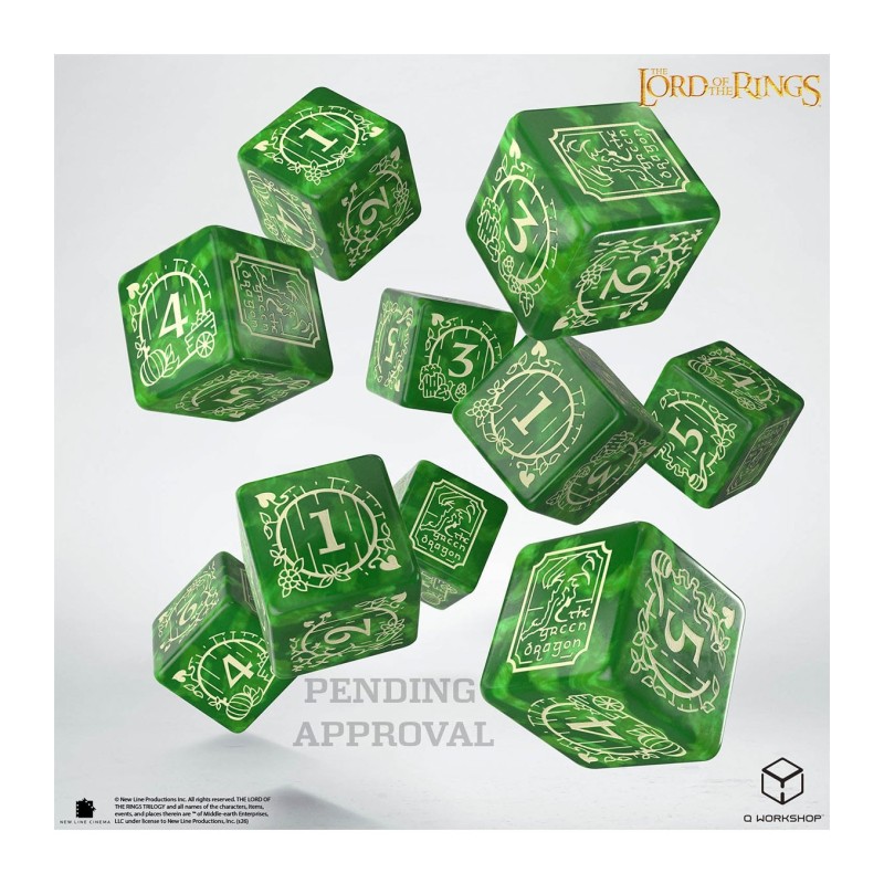 Set de Dados D6 Shire (10 Unidades) - The Lord of the Ring - Q Workshop