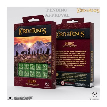 Set de Dados D6 Shire (10 Unidades) - The Lord of the Ring - Q Workshop
