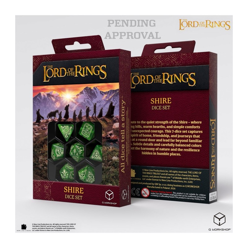 Set de Dados Shire - The Lord of the Ring - Q Workshop