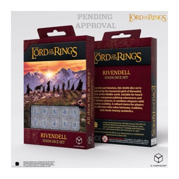 Set de Dados D6 Rivendell Stone (10 Unidades) - The Lord of the Ring - Q Workshop