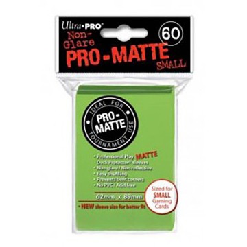 Fundas Small 62mm x 89mm Pro Matte Verde Lima (60 fundas) Ultra Pro.