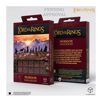 Set de Dados D6 Mordor (10 Unidades) - The Lord of the Ring - Q Workshop