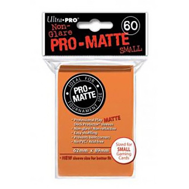 Fundas Small 62mm x 89mm Pro Matte Naranja (60 fundas) Ultra Pro.
