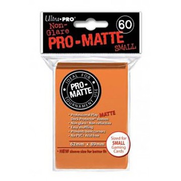 Fundas Small 62mm x 89mm Pro Matte Naranja (60 fundas) Ultra Pro.