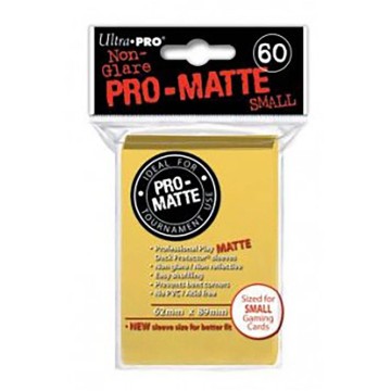 Fundas Small 62mm x 89mm Pro Matte Amarillo (60 fundas) Ultra Pro.