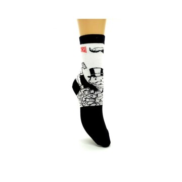 Calcetines Largos Blanco y Negro Monopoly Desko