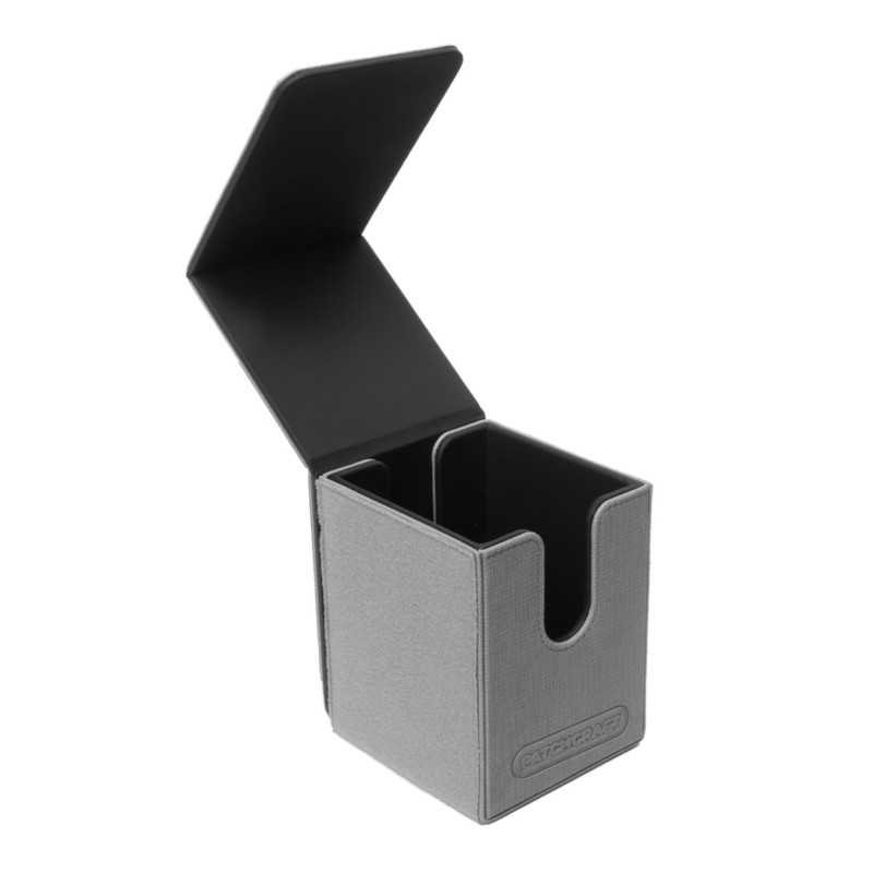 Caja de mazo Patchcraft ™ Alcove Flip Deck Box Gris - Ultra Pro