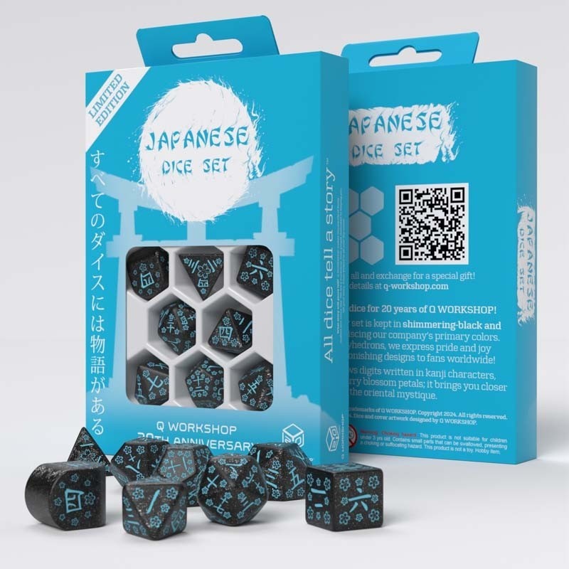 Dados Japoneses 20º aniversario (7 unidades) - Q Workshop